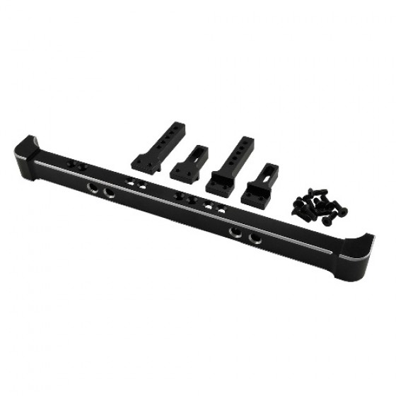 Aluminum Rear Bumper Set Style B -Black for (TRX-4)