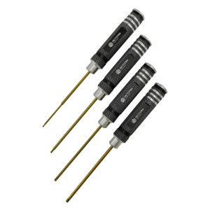Classic Allen Wrench Set - A Black 4pcs RTT11008A Hex1.5 x 180mm RTT11008B Hex2.0 x 180mm RTT11008C Hex2.5 x 180mm RTT11008D Hex3.0 x 180mm Titanium Coated Tips 4pcs/set