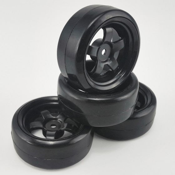 A1 Type - Black 1/10 Drifting Tires for HSP94123, 12mm hex