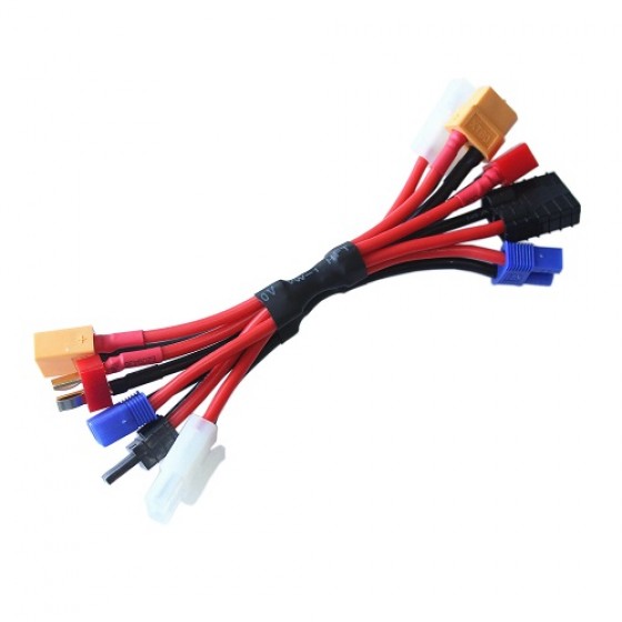Mixed 5 Plug to Mixed 5 Plug Parallel Conversion Connector