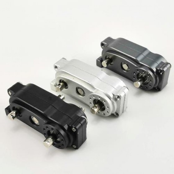 Alloy Transimission Case with Gears for SCX10 II - Silver