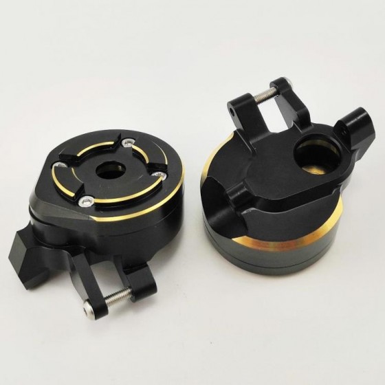 Black Brass Portal Housing For Axial Capra1.9 UTB / SCX10 III 145gx2
