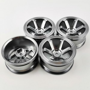 Alloy 1/10 On Road Drift Car Wheel Rims - C Style TiColor 52x26mm  4pcs/set