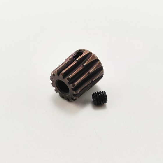 3.175 Bore 48DP - 13T Aluminum 7075 Hard Coated Motor Pinions Gear - Red with M3 set screw for 1/10 RC Car