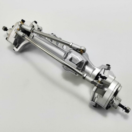 Alloy Portal Axle Set for SCX10III -  Front Silver with gears, assemblied Diff Gears: 24T/8T Portal Gears: 23T/12T Gear Ratio: 5.75:1