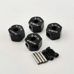 Alloy Wheel Hex Adaptor Hex12x8mm for Axial SCX10 II 1/10 RC Crawler - Black