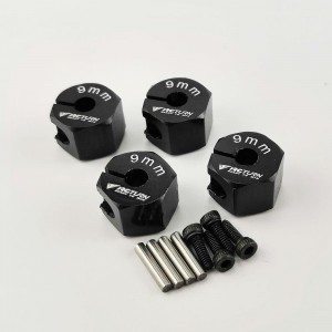 Alloy Wheel Hex Adaptor 12x9mm for Axial SCX10 II 1/10 RC Crawler - Black