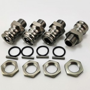 Aluminum 23mm Extension 17mm Wheel Hex Adapter - TiColor (1/8 Scale Monster Truck Truggy) All Length: 31mm Bore Dia: 8mm 4pcs/set Aluminum 23mm Extension 17mm Wheel Hex Adapter - TiColor (1/8 Scale Monster Truck Truggy) All Length: 31mm Bore Dia: 8mm 4pcs/set