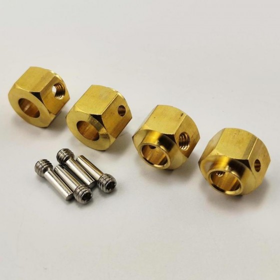 Brass Wheel Hex Adaptor Extensions 12x8mm for TRX4 / TRX-4 1/10 RC CrawlerRTUP02015B: 12x8mm 4pcs/set