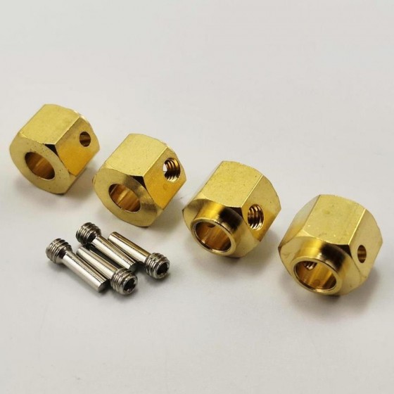 Brass Wheel Hex Adaptor Extensions 12x9mm for TRX4 / TRX-4 1/10 RC Crawler RTUP02015C: 12x9mm 4pcs/set