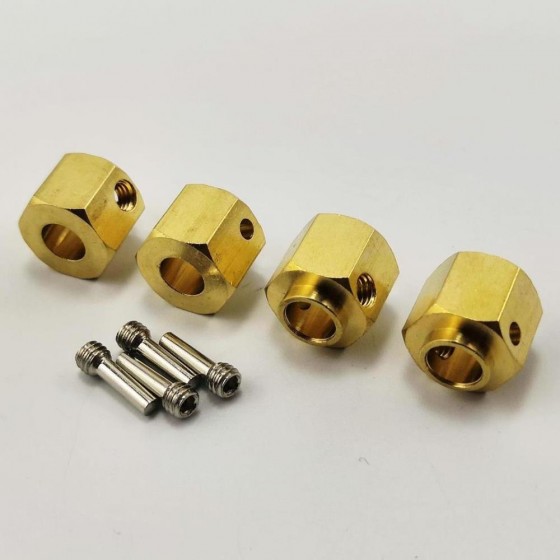 Brass Wheel Hex Adaptor Extensions 12x10mm for TRX4 / TRX-4 1/10 RC Crawler RTUP02015D: 12x10mm 4pcs/set