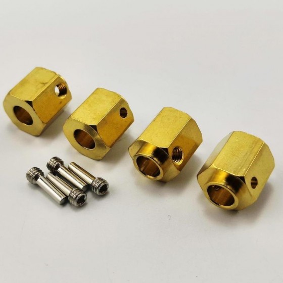 Brass Wheel Hex Adaptor Extensions 12x12mm for TRX4 / TRX-4 1/10 RC Crawler RTUP02015F: 12x12mm 4pcs/set