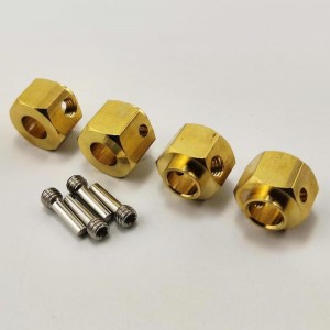 Brass Wheel Hex Adaptor Extensions 12x8mm for TRX4 / TRX-4 1/10 RC CrawlerRTUP02015B: 12x8mm 4pcs/set