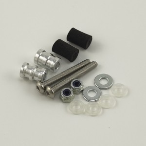 Alloy Piggyback Adjustable Oil Filled Shocks Absorber Damper for 1/10 Scale Crawler - Red 120mm(-88mm) 1pair/set 120x35x18mm (Shock Oil Needed))