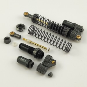 Alloy Piggyback Adjustable Oil Filled Shocks Absorber Damper for 1/10 Scale Crawler - Red 120mm(-88mm) 1pair/set 120x35x18mm (Shock Oil Needed))