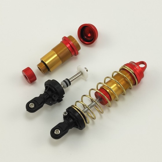 Locking Collars 25x133mm Alloy Adjustable Shocks Damper with Spare Spring - Blue / Spare Spring Dia: 1.8mm Length: 133-98mm for 1/8 ARRMA / TRAXXAS and Other RC Cars
