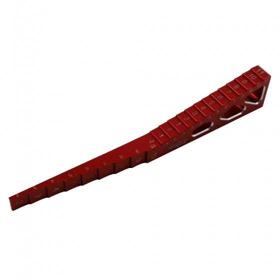 Aluminum Chassis Step Ride Height & Droop Gauge Combo Setup Tool for 1/10 RC Sandard Touring Cars: Red