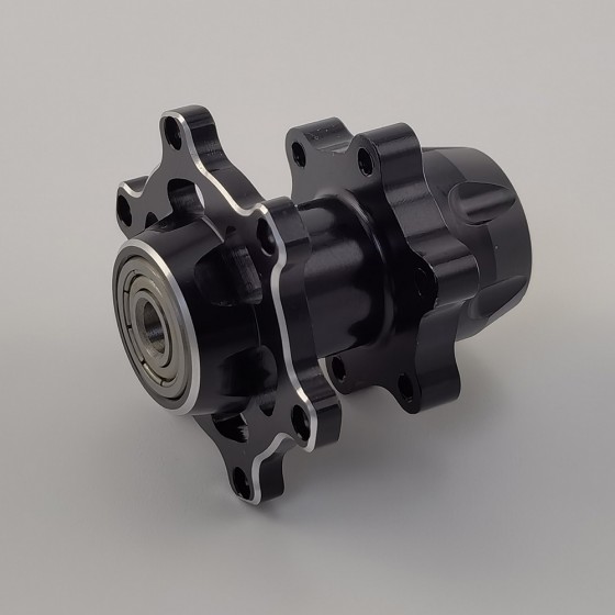Alloy Front Hub / Wheel Axle Set for Losi Promoto MX 1/4-Scale Motorcycle: Black
