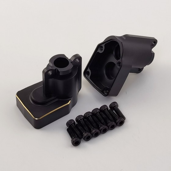 Black Brass Rear Lockout Set / Inner Portal Housing for Axial UTB18 Capra 1/18 Trail Buggy 33g/pc 2pcs/set