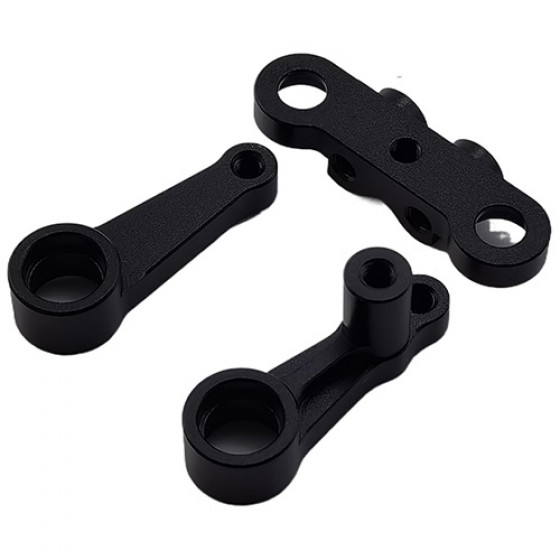Aluminum Steering Assembly Set for Tamiya BBX (BB-01) Buggy: Black