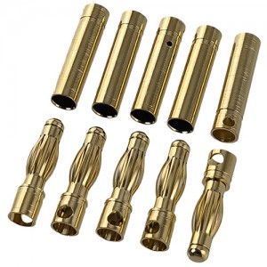 4.0mm Gold Plated Banana Plug Male&Female 5 pair/bag (10pcs)