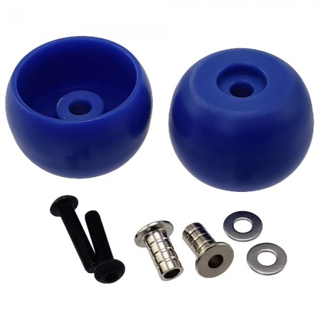 Plastic Lean Bar Wheels and Stops for Losi Promoto MX 1/4-Scale Motorcycle: Blue